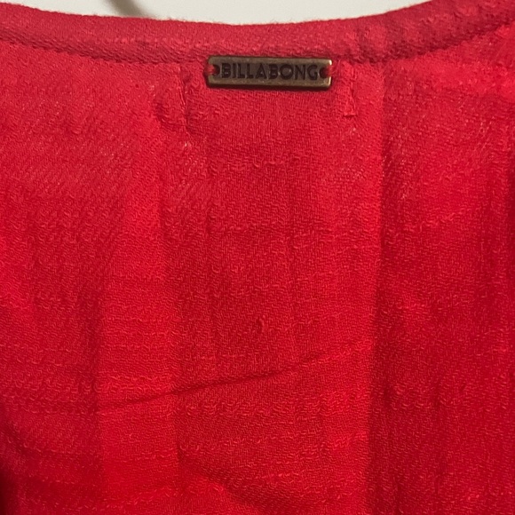 NWOT Billabong Cold-Shoulder Top, Red - Picture 6 of 8